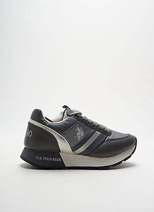 Adidași branț detașabil toc plat până la 3 cm gri U.S. POLO ASSN femeie