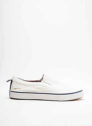 Slip-on-uri închidere elastică vârf rotund alb GAS bărbat