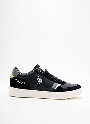 Adidași inserții vârf rotund negru U.S. POLO ASSN bărbat