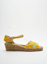 Espadrile țesătură pânză toc de 4 la 6 cm galben LA FIANCEE DU MEKONG femeie