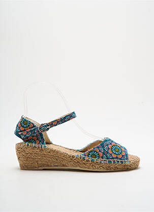Espadrile țesătură pânză toc de 4 la 6 cm albastru LA FIANCEE DU MEKONG femeie