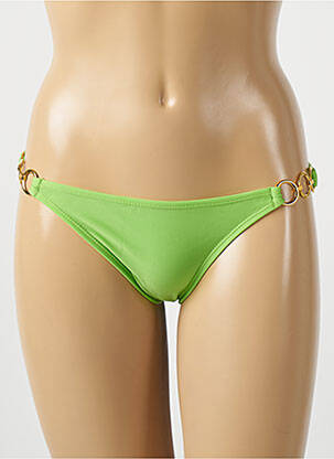 Chiloți de baie efect material satinat bikini verde RIO DE SOL femeie