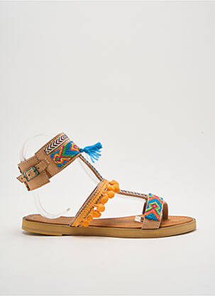 Sandale/Pantofi decupați maro SANBRAZ femeie