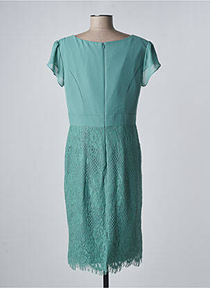 Rochie midi țesătură crep mâneci scurte verde FASHION NEW YORK femeie