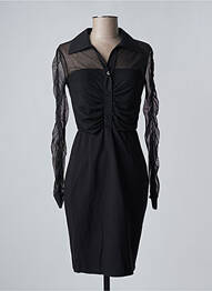 Rochie midi mâneci lungi mâneci lungi negru ANGELA DAVIS femeie