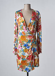 Rochie midi imprimeu floral mâneci lungi alb ANGELA DAVIS femeie