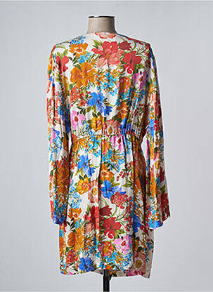 Rochie midi imprimeu floral mâneci lungi alb ANGELA DAVIS femeie