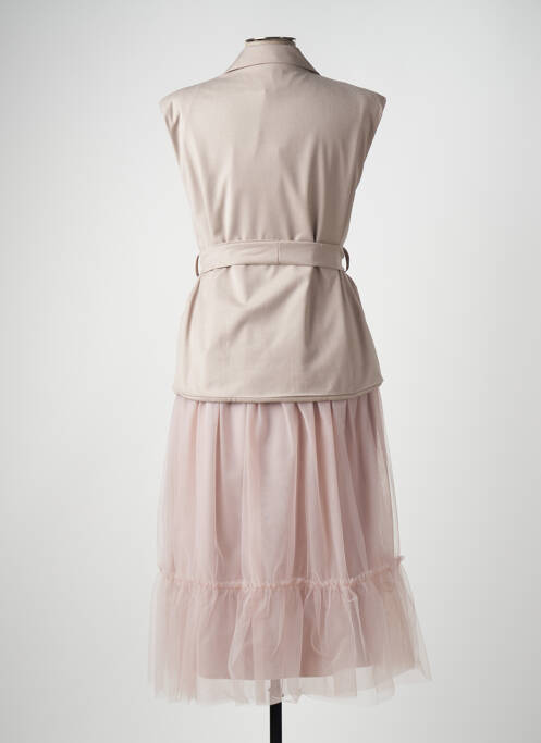 Rochie lungă bej ANGELA DAVIS femeie