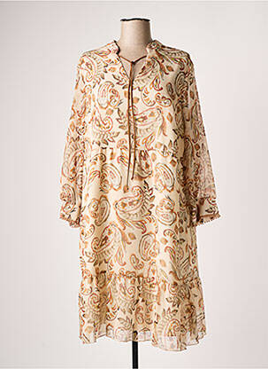 Rochie midi bej COMME ÇA femeie