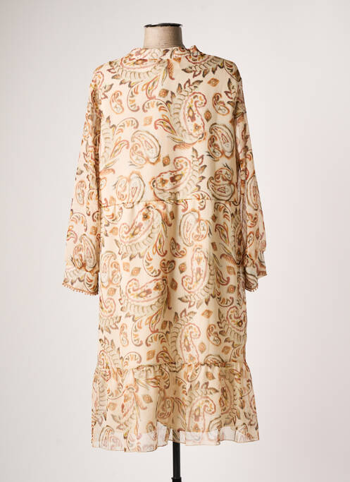 Rochie midi bej COMME ÇA femeie