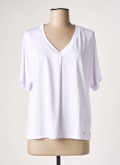 Tricou croială dreaptă mâneci scurte roz MARBLE femme