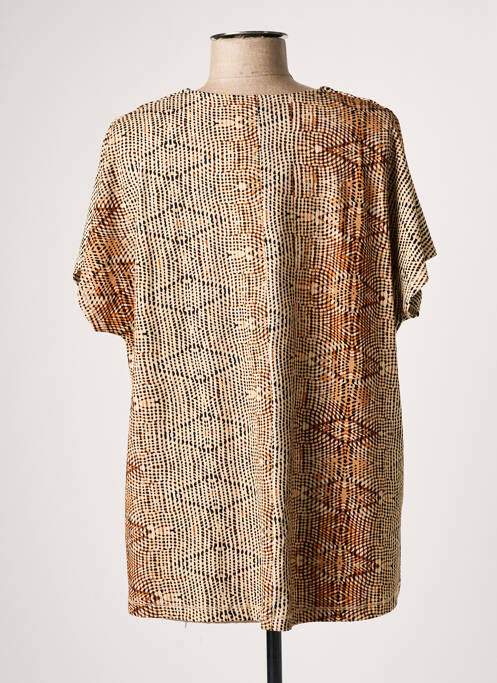 Tricou imprimeu fantezie mâneci scurte bej CISO femme