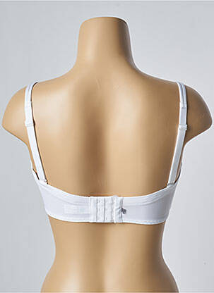 Sutien efect material satinat sutien balconet cu decolteu înalt alb SIMONE PERELE femeie