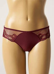 Tanga efect material satinat maro SIMONE PERELE femme