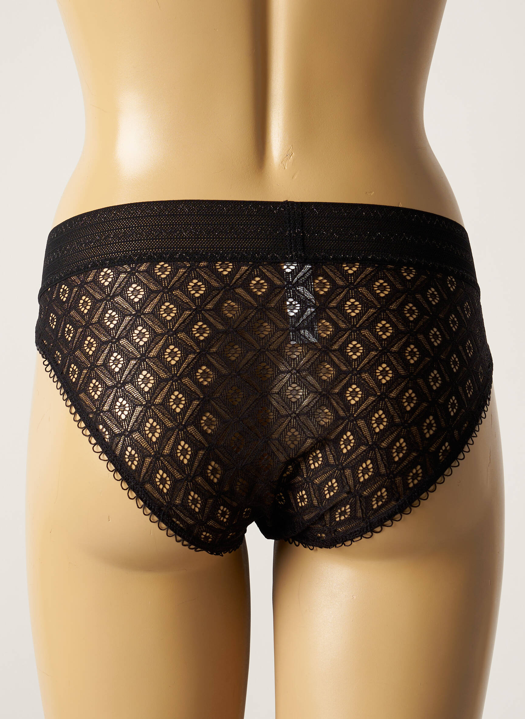 Chilot efect material satinat negru SIMONE PERELE femeie