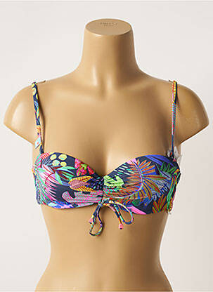 Sutien de costum de baie elasticitate top sutien modelat albastru CHERRY BEACH femeie