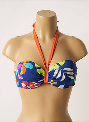 Sutien de costum de baie elasticitate top sutien modelat albastru CHERRY BEACH femeie