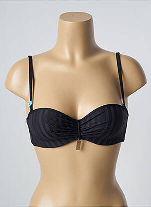 Sutien de costum de baie elasticitate top sutien modelat negru CHERRY BEACH femeie