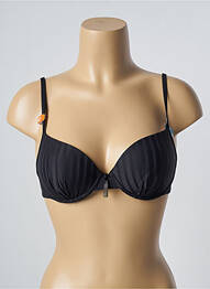 Sutien de costum de baie elasticitate top bentiță negru CHERRY BEACH femeie