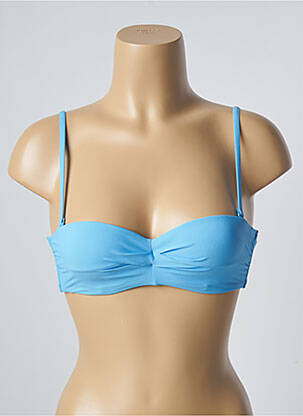 Sutien de costum de baie elasticitate sutien balconet cu decolteu înalt albastru BARTS femeie