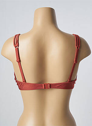 Sutien de costum de baie bretele elastice reglabile sutien balconet cu decolteu înalt maro BARTS femeie