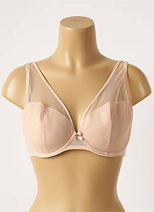 Sutien efect material satinat top sutien modelat roz AUBADE femeie