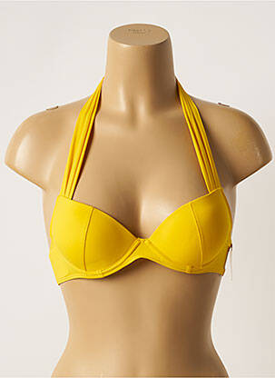 Sutien de costum de baie elasticitate top sutien push-up galben AUBADE femeie