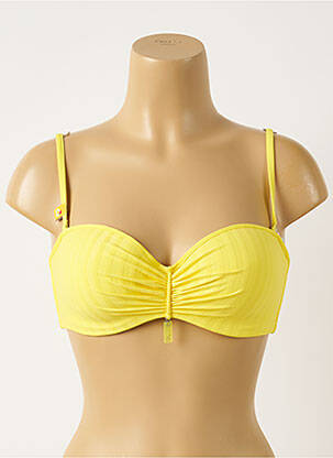 Sutien de costum de baie elasticitate top sutien modelat galben CHERRY BEACH femeie