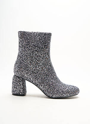 Botine/ghete vârf rotund toc de 4 la 6 cm gri VANESSA WU femeie