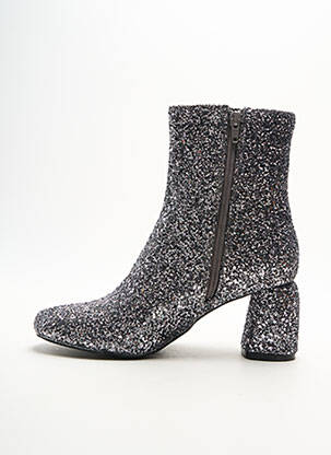 Botine/ghete vârf rotund toc de 4 la 6 cm gri VANESSA WU femeie