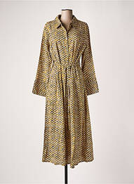Rochie lungă mâneci lungi mâneci lungi galben CREAM femeie
