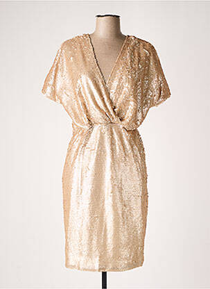 Rochie midi bej EXQUISS'S femeie