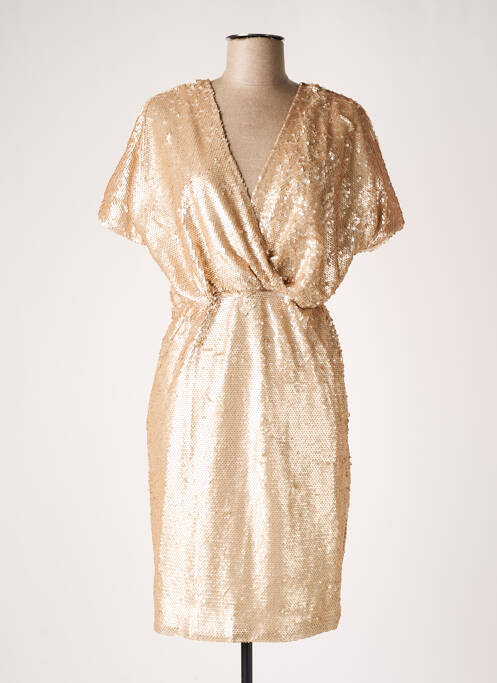 Rochie midi bej EXQUISS'S femeie