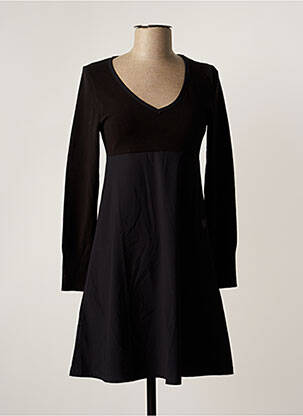 Rochie scurtă croială evazată mâneci lungi negru HBT femeie