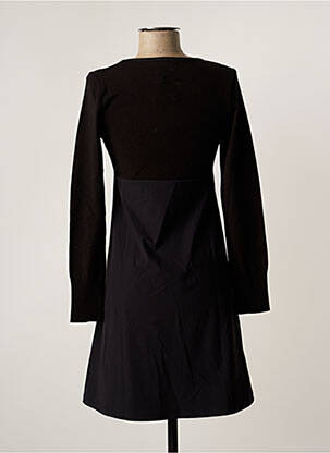 Rochie scurtă croială evazată mâneci lungi negru HBT femeie