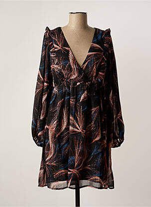 Rochie scurtă croială evazată mâneci lungi negru MOLLY BRACKEN femeie