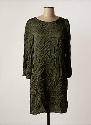 Rochie midi croială fluidă mâneci lungi verde GRACE & MILA femeie