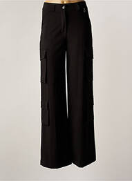 Pantalon cargo talie elastică mărime normală negru RELISH femeie