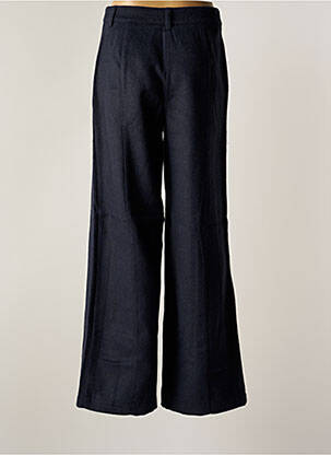 Pantalon larg talie cu cleme talie înaltă albastru PIECES femeie