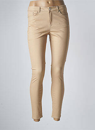 Pantalon slim bej VERO MODA femeie