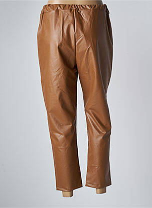 Pantalon slim talie elastică maro ADILYNN femeie