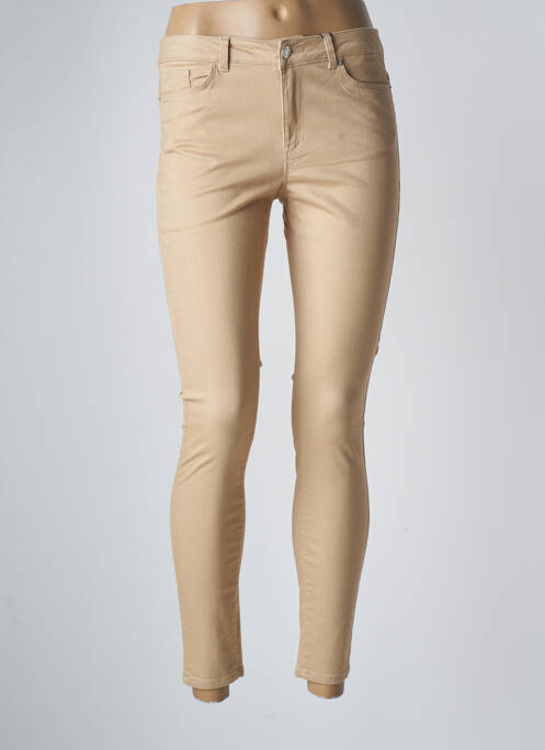 Pantalon slim bej VERO MODA femeie