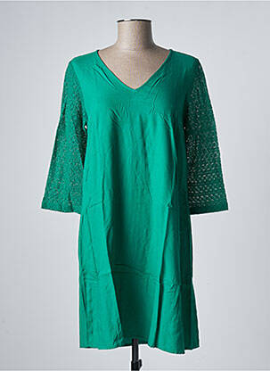 Rochie midi croială fluidă mâneci 3/4 verde VERO MODA femeie