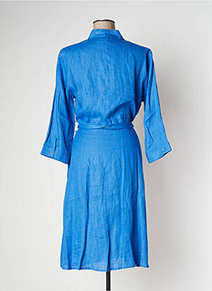 Rochie midi mâneci 3/4 mâneci 3/4 albastru NINATI femeie