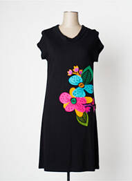 Rochie midi mâneci scurte mâneci scurte negru MAMATAYOE femeie