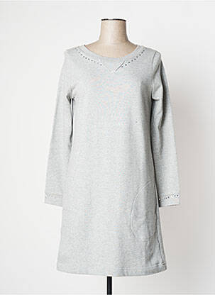 Rochie midi mâneci lungi mâneci lungi gri RIVIERES DE LUNE femeie