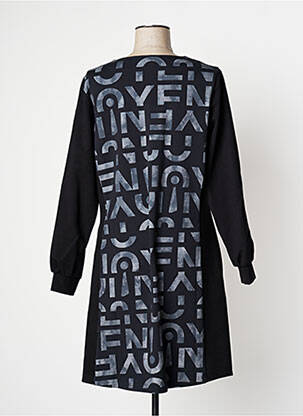 Rochie midi imprimeu fantezie mâneci lungi negru TUZZI femeie
