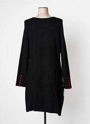 Rochie midi imprimeu fantezie mâneci lungi negru AVENTURES DES TOILES femeie