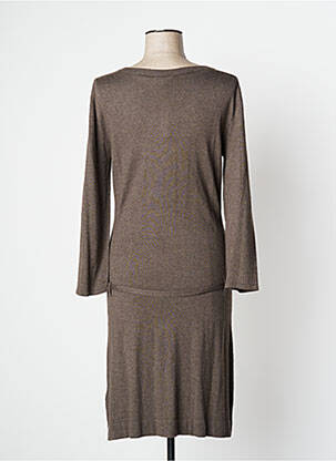 Rochie midi mâneci lungi mâneci lungi maro YERSE femeie