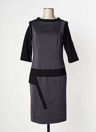 Rochie midi mâneci 3/4 mâneci 3/4 gri O.K.S femme
